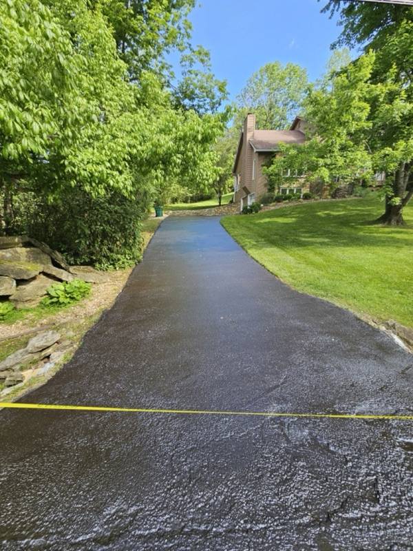Completed residential driveway
