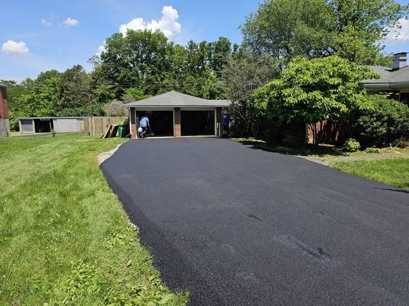 Driveway paving in progress
